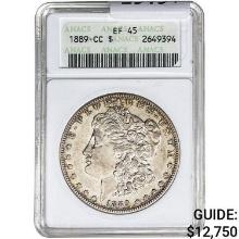 1889-CC Morgan Silver Dollar ANACS EF45