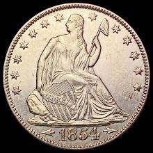 1854 Arrows Seated Liberty Half Dollar UNCIRCULATED