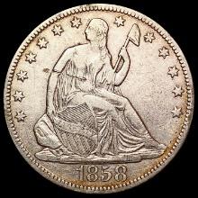 1858-O Seated Liberty Half Dollar NEARLY UNCIRCULATED