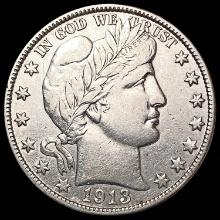 1913-D Barber Half Dollar CLOSELY UNCIRCULATED