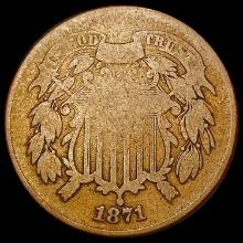 1871 Two Cent Piece NICELY CIRCULATED