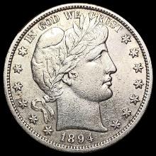 1894-S Barber Half Dollar CLOSELY UNCIRCULATED