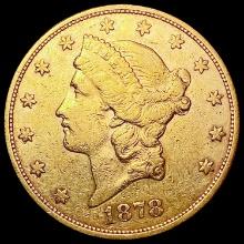 1878-S $20 Gold Double Eagle CLOSELY UNCIRCULATED