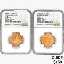 [2]1808 India 10Cash Madras Presidency NGC Genuine