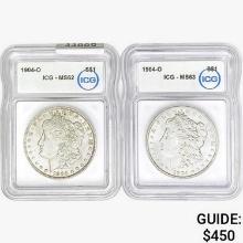 [2]1904-O Morgan Silver Dollar ICG MS62-63