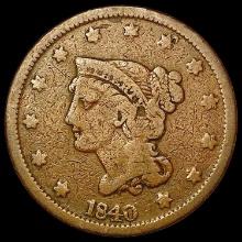 1840 Braided Hair Large Cent NICELY CIRCULATED