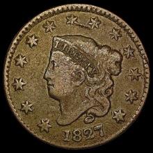 1827 Coronet Head Large Cent NICELY CIRCULATED