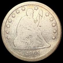 1865 Seated Liberty Quarter NICELY CIRCULATED