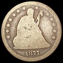 1877-CC Seated Liberty Quarter NICELY CIRCULATED