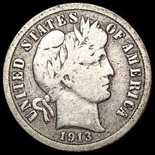 1913-S Barber Dime NICELY CIRCULATED