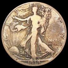 1938-D Walking Liberty Half Dollar NICELY CIRCULATED