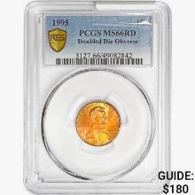 1995 Lincoln Memorial Cent PCGS MS66 RD DDO