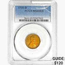 1935-D Wheat Cent PCGS MS65 RD