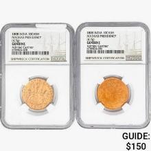 [2]1808 India 10Cash Madras Presidency NGC Genuine