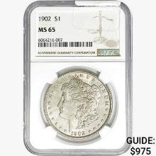 1902 Morgan Silver Dollar NGC MS65