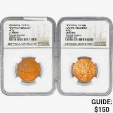 [2]1808 India 10Cash Madras Presidency NGC Genuine