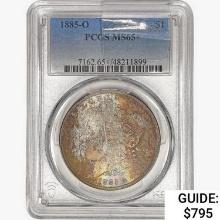 1885-O Morgan Silver Dollar PCGS MS65+