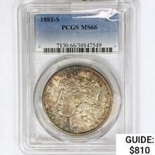 1881-S Morgan Silver Dollar PCGS MS66