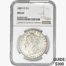 1887-O Morgan Silver Dollar NGC MS61