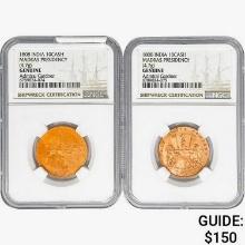 [2]1808 India 10Cash Madras Presidency NGC Genuine