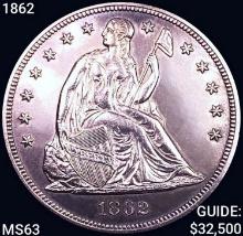 1862 Seated Liberty Dollar