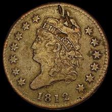 1812 Classic Head Large Cent NICELY CIRCULATED