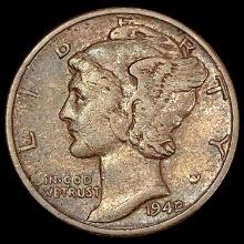 1942/41 Mercury Dime NEARLY UNCIRCULATED