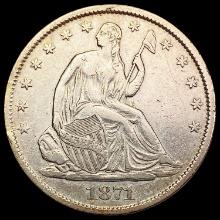 1871-S Seated Liberty Half Dollar CLOSELY UNCIRCULATED