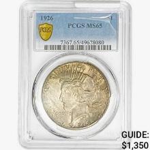 1926 Silver Peace Dollar PCGS MS65