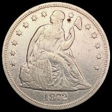 1872 Seated Liberty Dollar NEARLY UNCIRCULATED