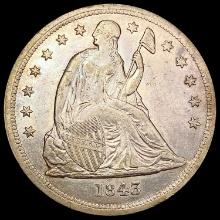 1843 Seated Liberty Dollar CLOSELY UNCIRCULATED