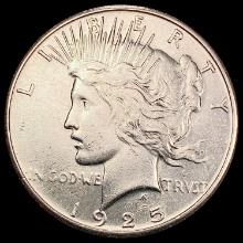 1925-S Silver Peace Dollar NEARLY UNCIRCULATED