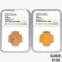 [2]1808 India 10Cash Madras Presidency NGC Genuine