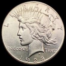 1928 Silver Peace Dollar CLOSELY UNCIRCULATED