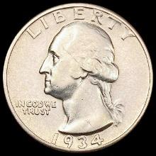 1934-D Washington Silver Quarter CLOSELY UNCIRCULATED