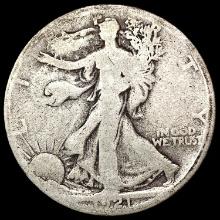 1921-S Walking Liberty Half Dollar NICELY CIRCULATED