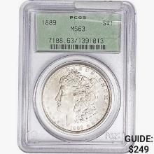 1889 Morgan Silver Dollar PCGS MS63