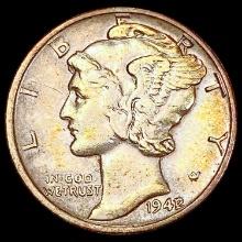 1942/41 Mercury Dime CLOSELY UNCIRCULATED