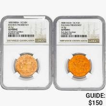 [2]1808 India 10Cash Madras Presidency NGC Genuine