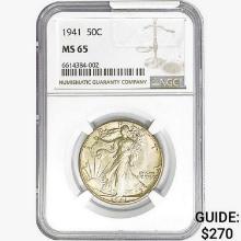 1941 Walking Liberty Half Dollar NGC MS65