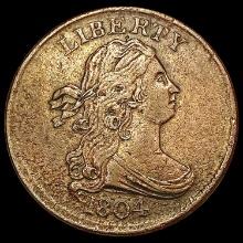 1804 Draped Bust Half Cent CHOICE AU