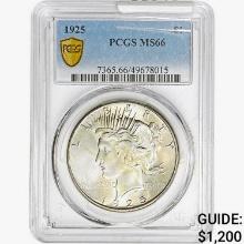 1925 Silver Peace Dollar PCGS MS66