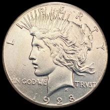 1928 Silver Peace Dollar CLOSELY UNCIRCULATED