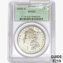 1880-S Morgan Silver Dollar PCGS MS63