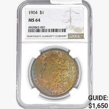 1904 Morgan Silver Dollar NGC MS64