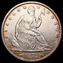 1874 Arrows Seated Liberty Half Dollar CLOSELY UNCIRCULATED