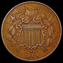 1864 Small Motto Two Cent Piece CLOSELY UNCIRCULATED