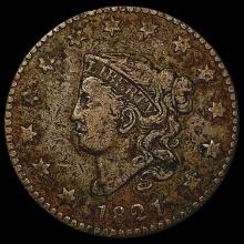 1821 Coronet Head Large Cent NICELY CIRCULATED