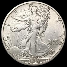 1918-S Walking Liberty Half Dollar CLOSELY UNCIRCULATED