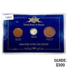 1846-1867 Rare Coins of the 19th Century [3 Coins]